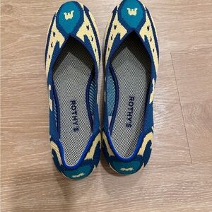 Rothy's Blue and Yellow Women's Shoes never worn